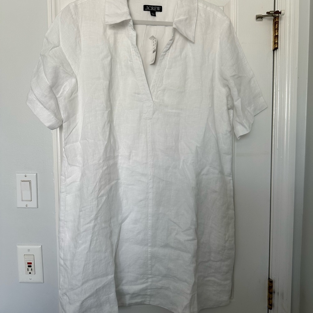 J. Crew White Casual Button Down Shirt Relaxed Fit